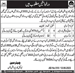 Municipal Corporation Chaman Jobs 2023 June Khakroob & Drivers Latest