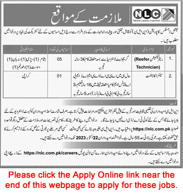 NLC Jobs October 2023 Apply Online Reefer Technicians & Accountant Latest