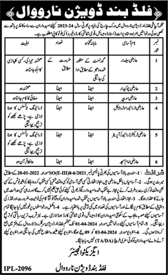 Flood Bund Division Narowal Jobs March 2024 Irrigation Department Punjab Work Charge Latest