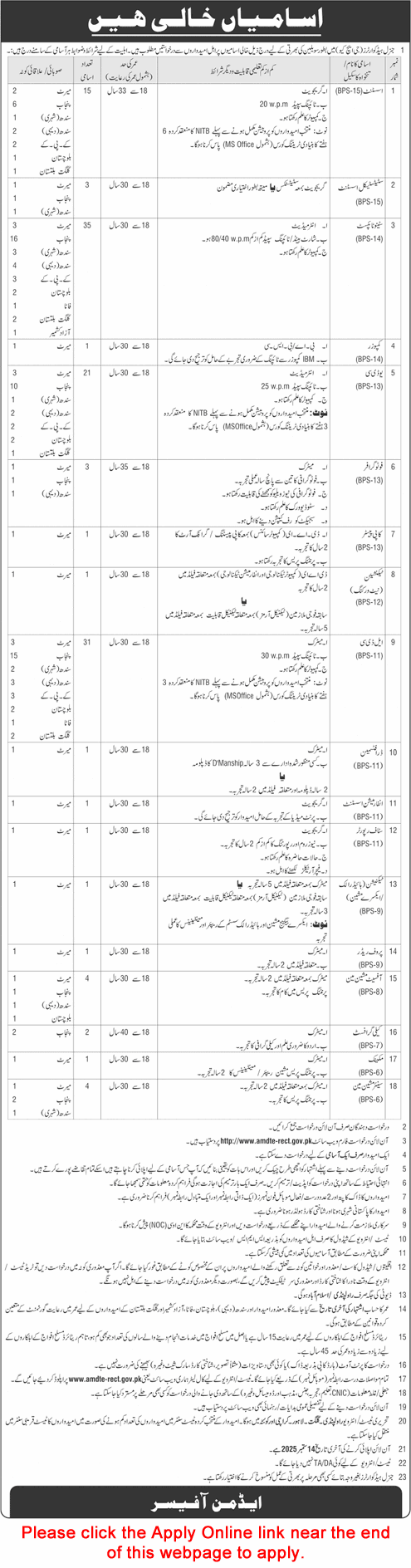 GHQ Jobs August 2025 September Apply Online Stenotypists, Clerks & Others General Headquarters Pakistan Army Latest