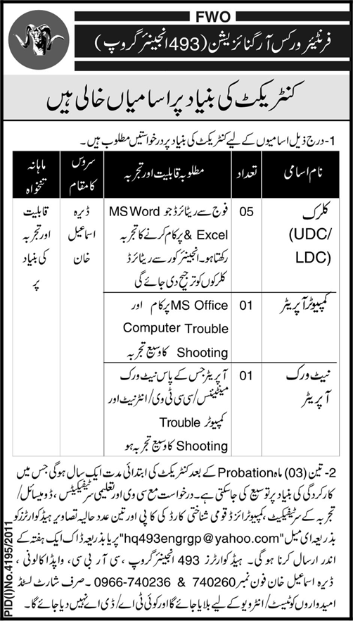 FWO Headquarters 493 Engineer Group (Govt) Jobs