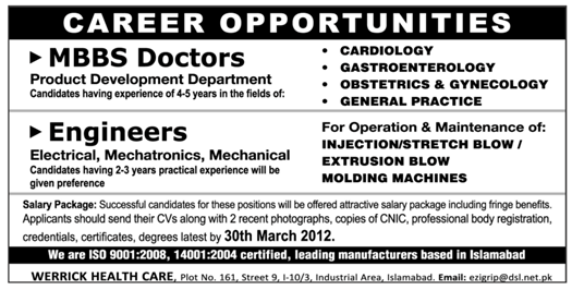 Doctors and Engineers Jobs