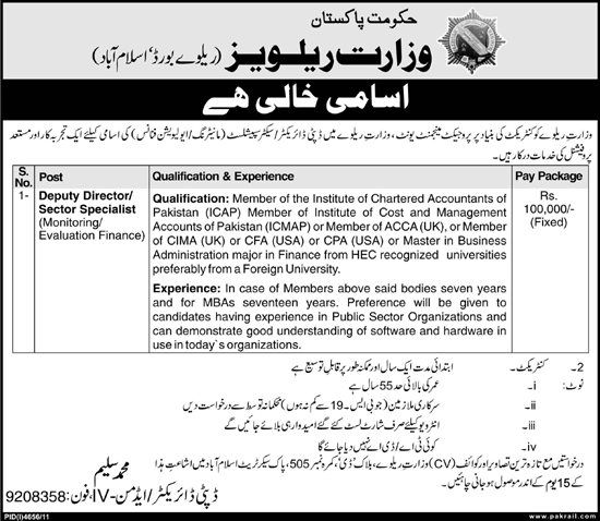 Ministry of Railways (Govt.) Jobs