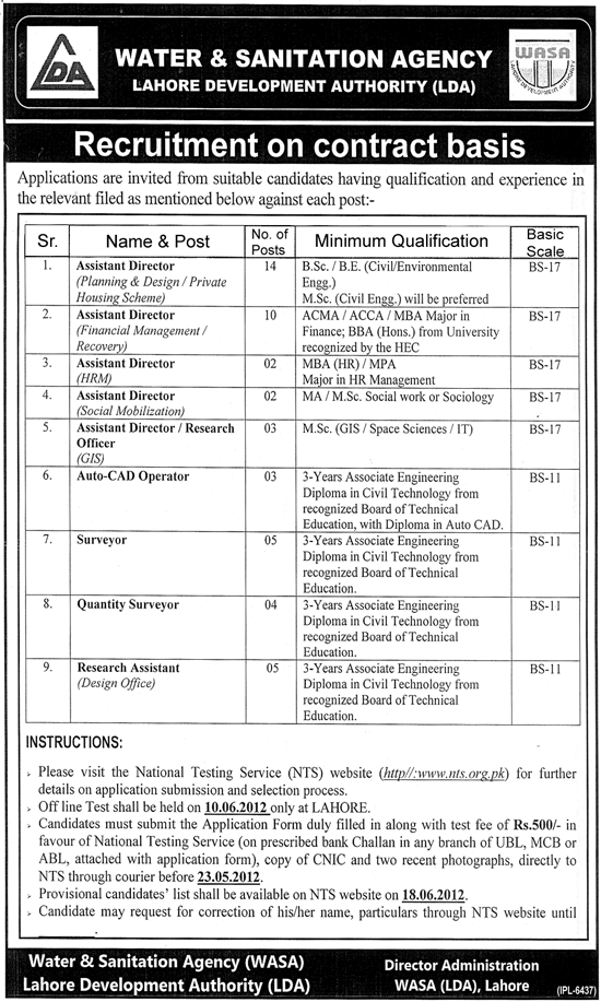 Management jobs at WASA