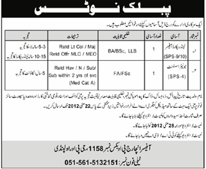 Office Staff Required at Government Sector Organization