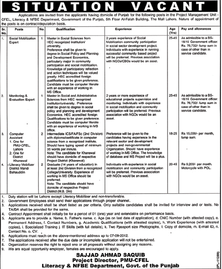 Government of Punjab Jobs (Government Job)