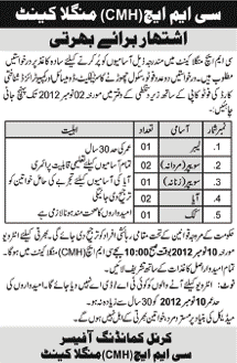 CMH Mangla Cantt. Jobs