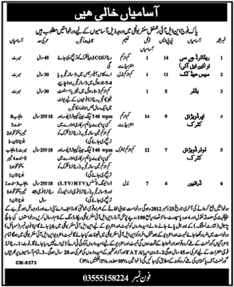 Pak Army NLI Regimental Center Bunji Jobs