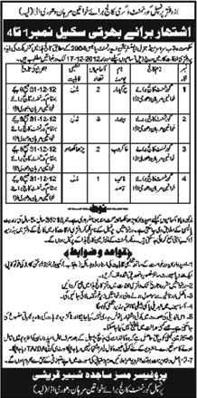 Government Degree College for Women Marhan Dhori Ada Layyah Jobs 2012