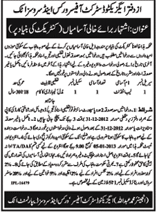 Works & Services Department Attock Job for Lab Attendant