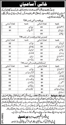 Postgraduate Medical Institute Lahore Jobs 2013 September Medical Teaching Faculty (Associate / Assistant / Professors)