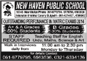 Teaching Jobs in Multan 2014 August at Haven Public School