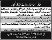 Teaching Jobs in Bahawalpur 2014 September for Female Teachers Latest