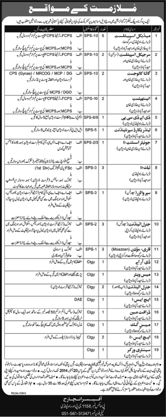 PO Box No 1158 Rawalpindi Jobs 2014 Latest Advertisement