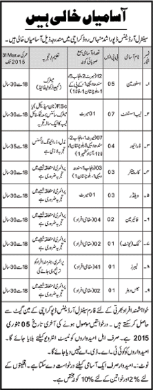 Central Ordnance Depot Karachi Jobs 2014 December Store Man, Lab Assistant, Driver & Staff