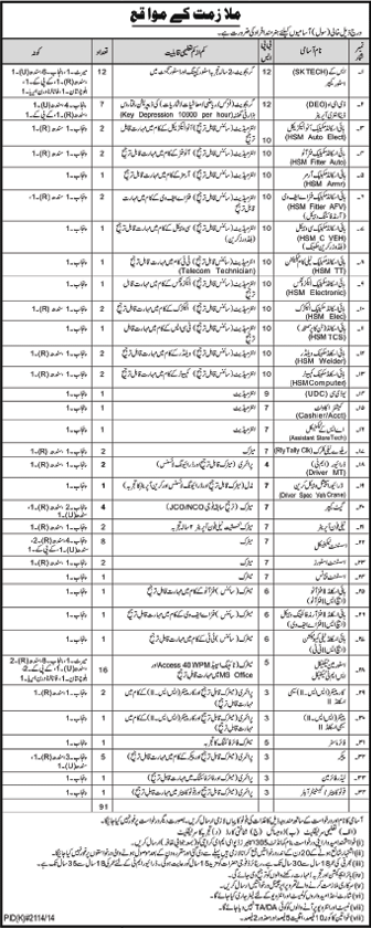 305 Spares Depot EME Karachi Jobs 2015 Admin & Technical Staff Latest Advertisement