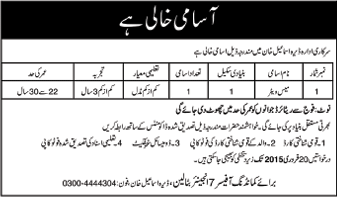 Waiter Jobs in Dera Ismail Khan 2015 February 7 Engineer Battalion