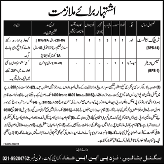 Pakistan Army Signal Battalion Karachi / Hyderabad Jobs 2015 March Traffic Analyst & Mess Waiter