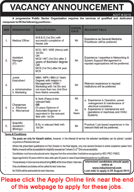 www.inductionrnd.com Jobs July 2015 Scientific Assistant, Engineers & Others Apply Online