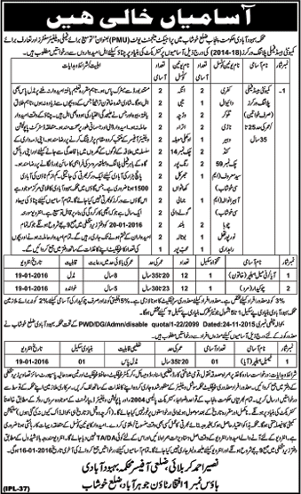 Population Welfare Department Khushab Jobs 2016 Family Planning Workers, Female Helpers (Aya) & Chowkidar Latest