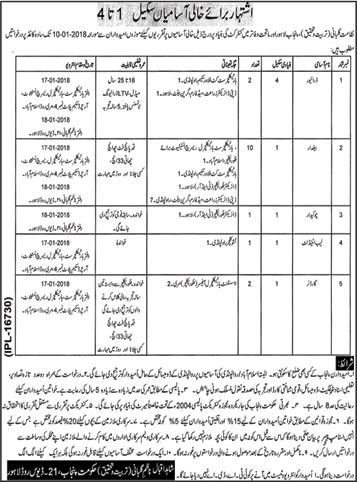 Directorate of Floriculture Punjab Jobs 2017 December Baildar, Drivers, Gardeners & Others Latest