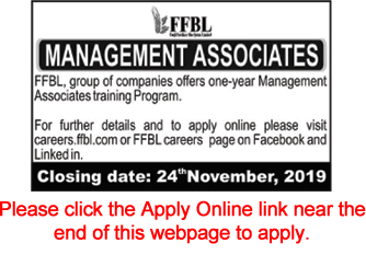 FFBL Management Associate Jobs November 2019 Apply Online Fauji Fertilizer Bin Qasim Limited Latest