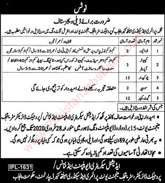 Primary and Secondary Healthcare Department Punjab Jobs 2020 February Chowkidar & Others Latest