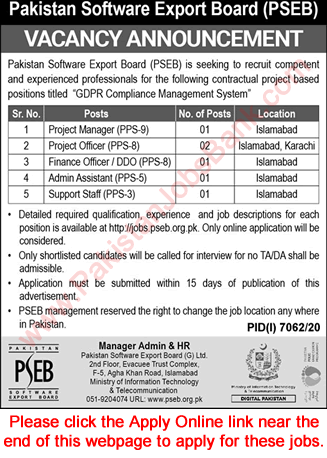 Pakistan Software Export Board Jobs 2021 June PSEB Apply Online Latest