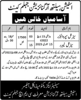 Station Health Organization Jhelum Jobs 2022 February Labours & Supervisors Latest