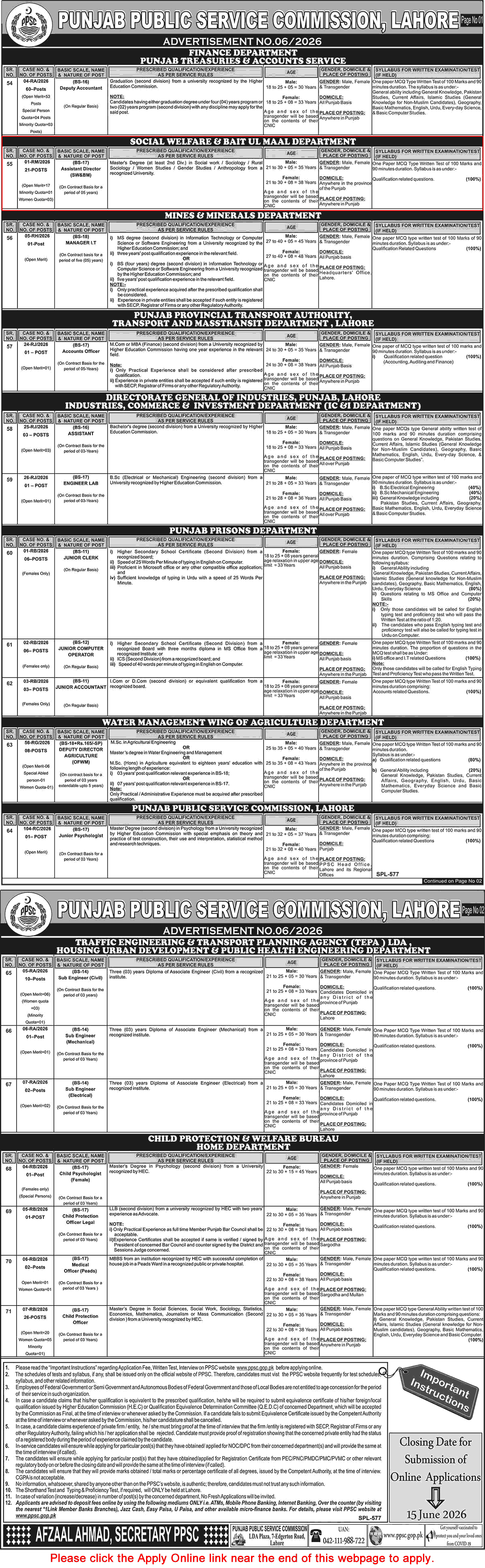 Assistant Director Jobs in Social Welfare and Bait ul Maal Department Punjab May 2026 June PPSC Apply Online Latest
