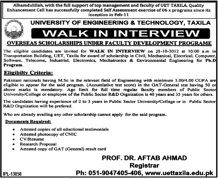 Jobs in Technical Education & Vocational Taining Authority, Government of Punjab