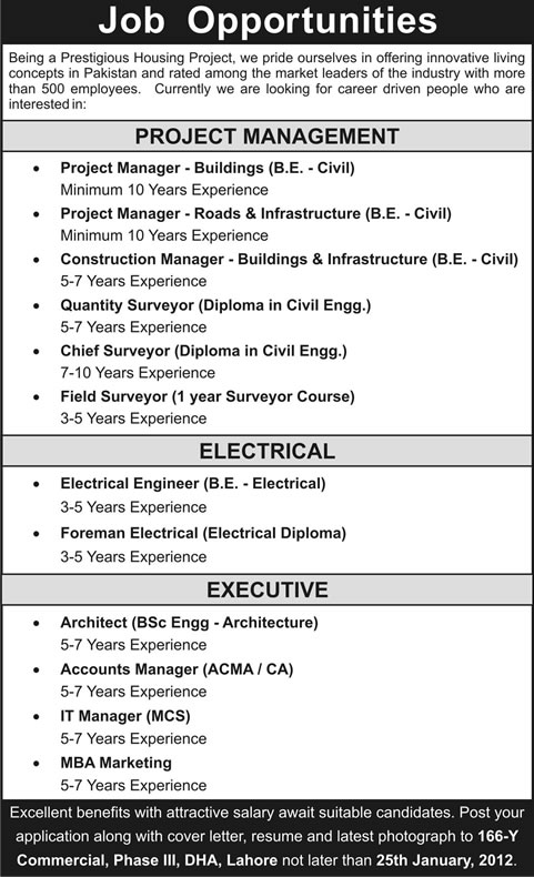 Housing Project Jobs 2013