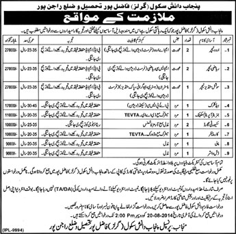 Daanish School Fazilpur Jobs 2014 August for Teaching Faculty & Non-Teaching Staff