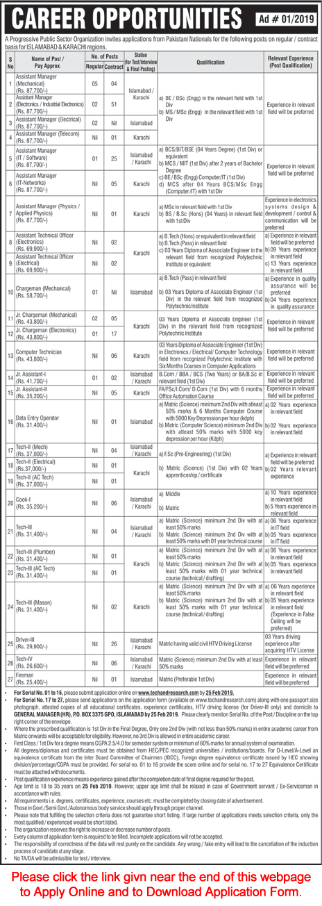 www.techandresearch.com Jobs 2019 February Online Apply NESCOM Assistant Managers, Junior Chargeman & Others Latest