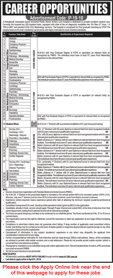 www.hr1384.com.pk Jobs March 2019 KRL Hospital Apply Online Medical Officers & Technicians Latest