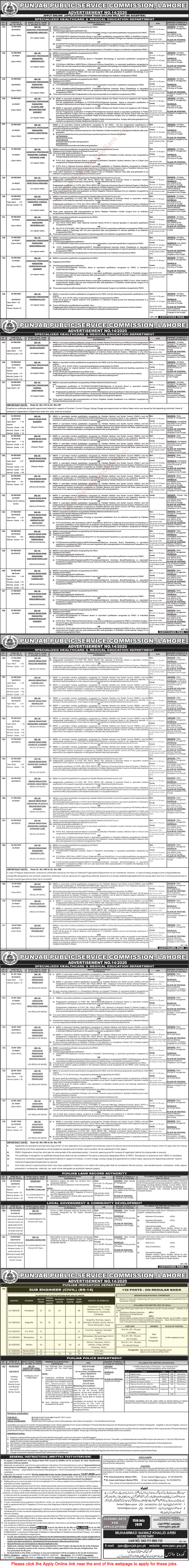 Sub Engineer Jobs in Irrigation Department Punjab June 2020 July PPSC Online Apply Civil Engineers Latest