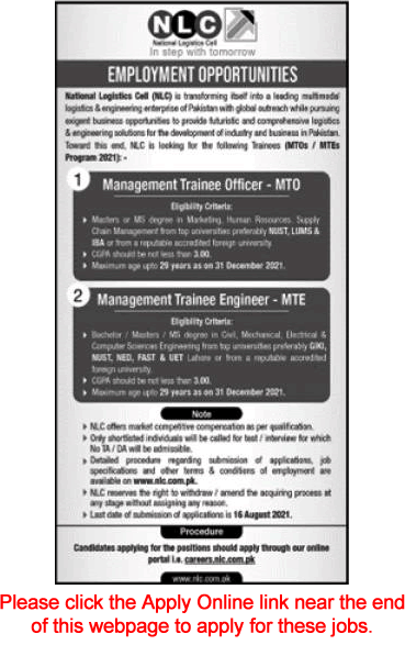 NLC Jobs August 2021 Apply Online Management Trainee Officers & Engineers Latest