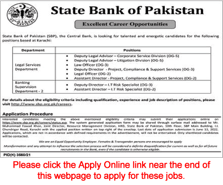 State Bank of Pakistan Jobs May 2022 June SBP Apply Online Deputy / Assistant Directors & Others Latest
