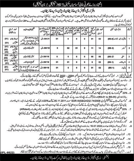 Agriculture Engineering Department Dera Ghazi Khan Jobs 2022 June Greasers & Others Latest