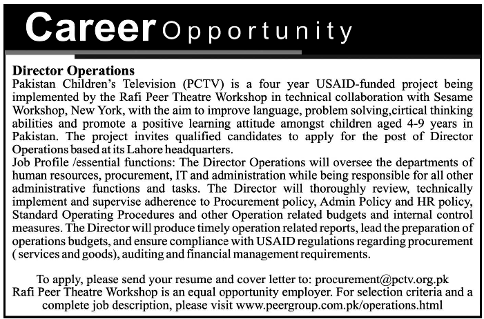 Career Opportunity