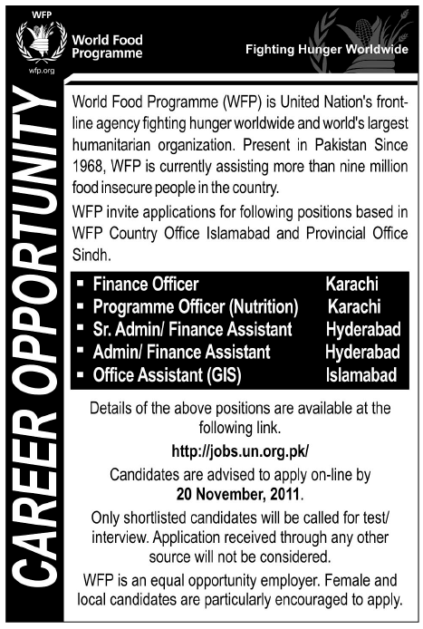 World Food Programme (WFP) Jobs