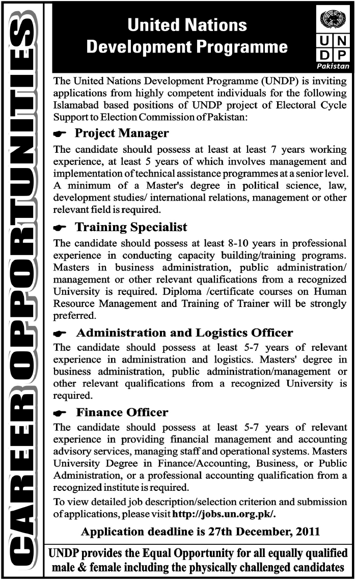 UNDP Jobs Opportunities