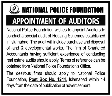 National Police Foundation Required Auditors