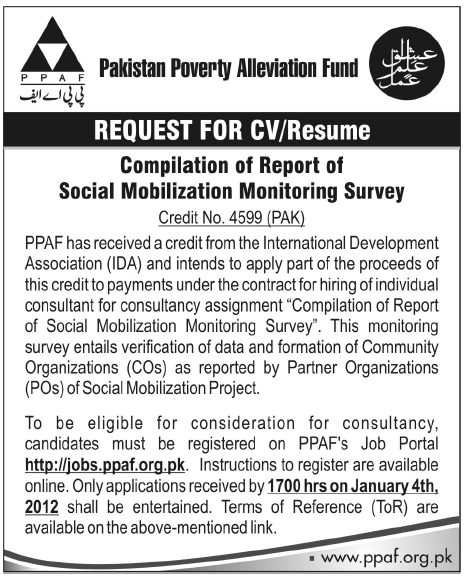 Pakistan Poverty Alleviation Fund Required Staff