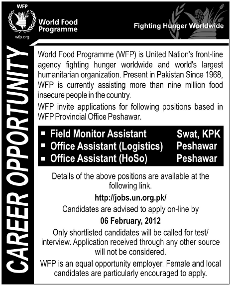 World Food Programme (WFP) Jobs Opportunity