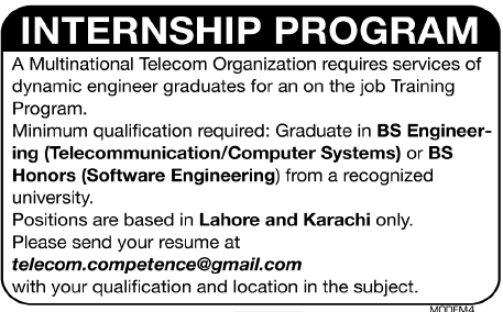 Internship Opportunities in a Multinational Telecom Organization