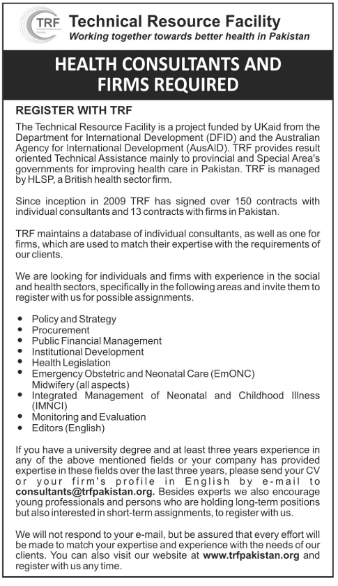 Health Consultant (UN/NGO) Jobs