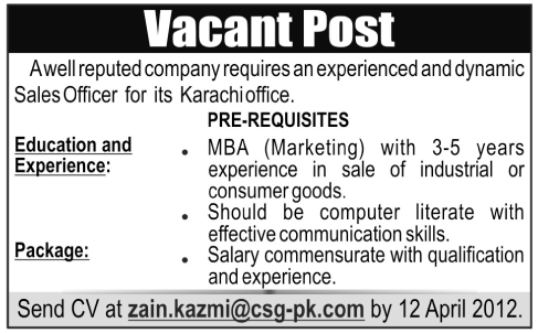 Sales Officers Jobs