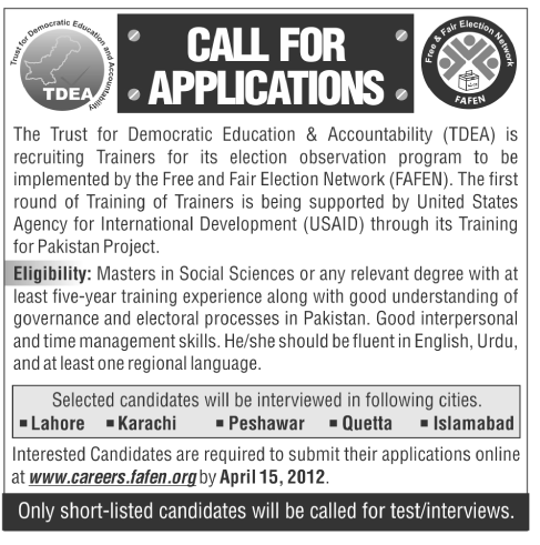 TDEA (USAID Funded Project) Jobs