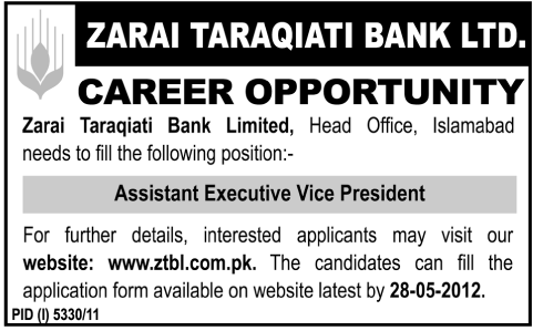 Executive Job at ZTBL